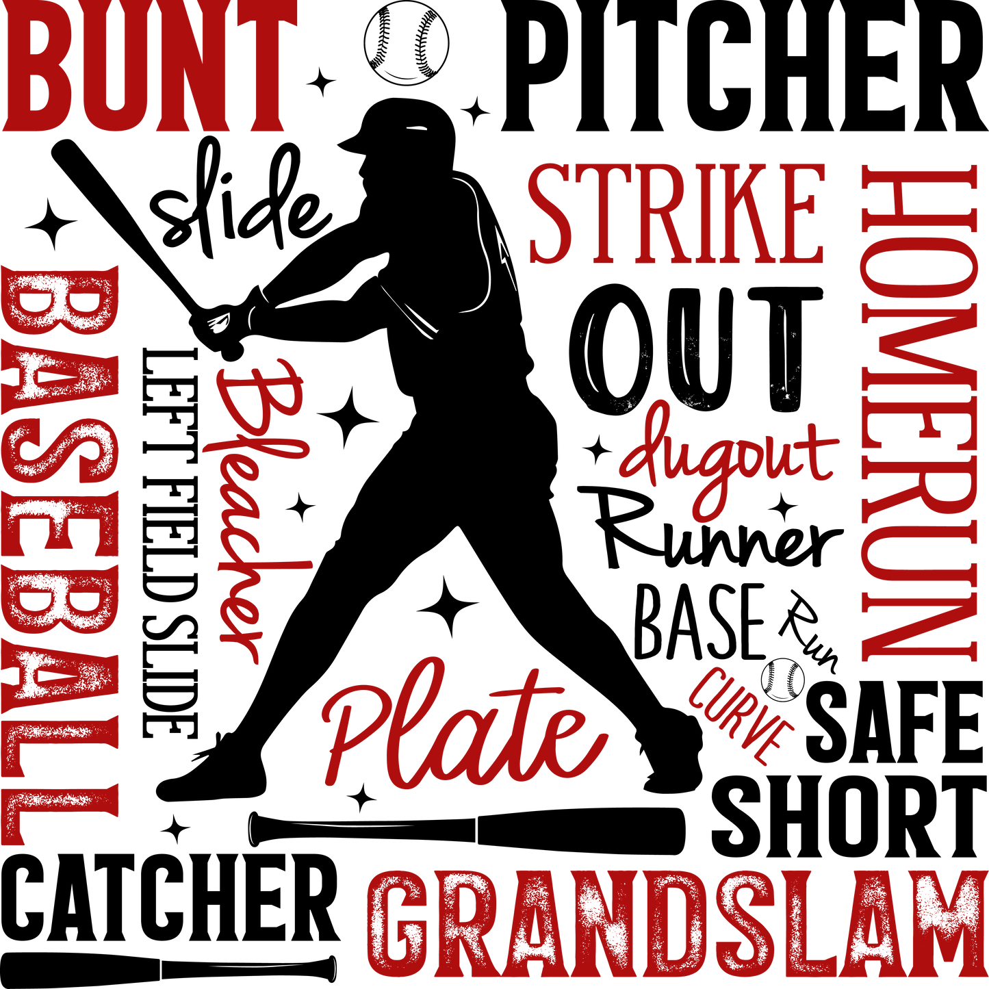 Premade Baseball Transfers