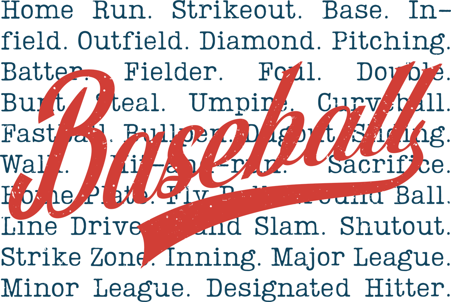 Premade Baseball Transfers