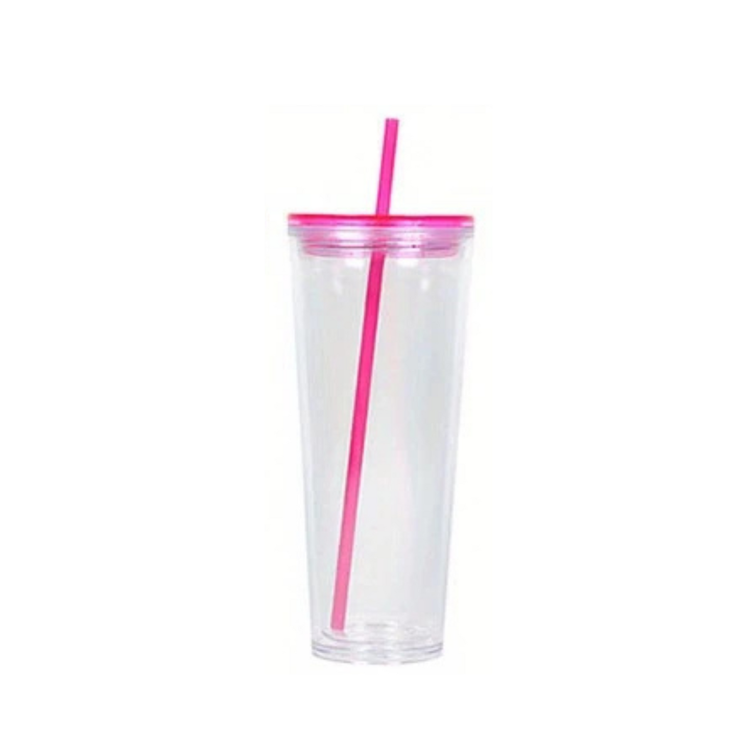 24oz Double Acrylic Clear Snow Globe Cup