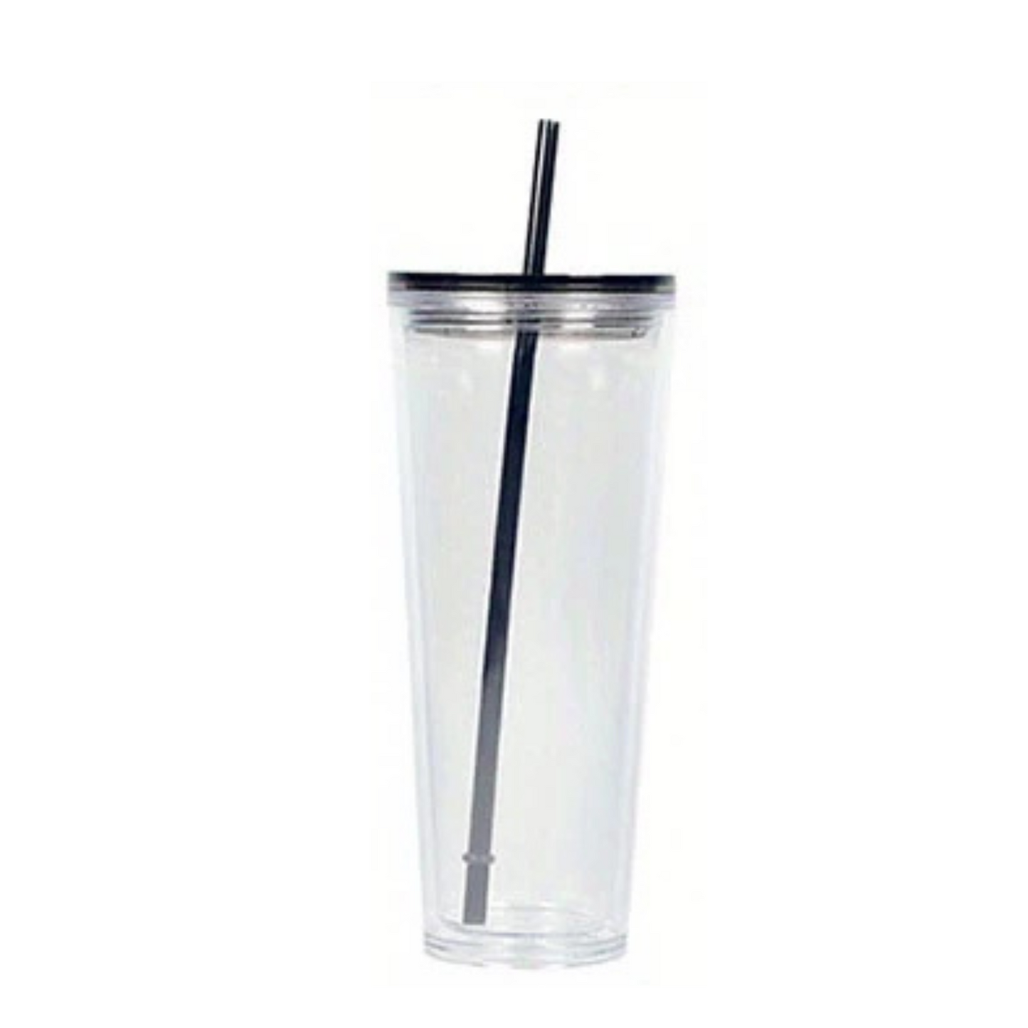 24oz Double Acrylic Clear Snow Globe Cup
