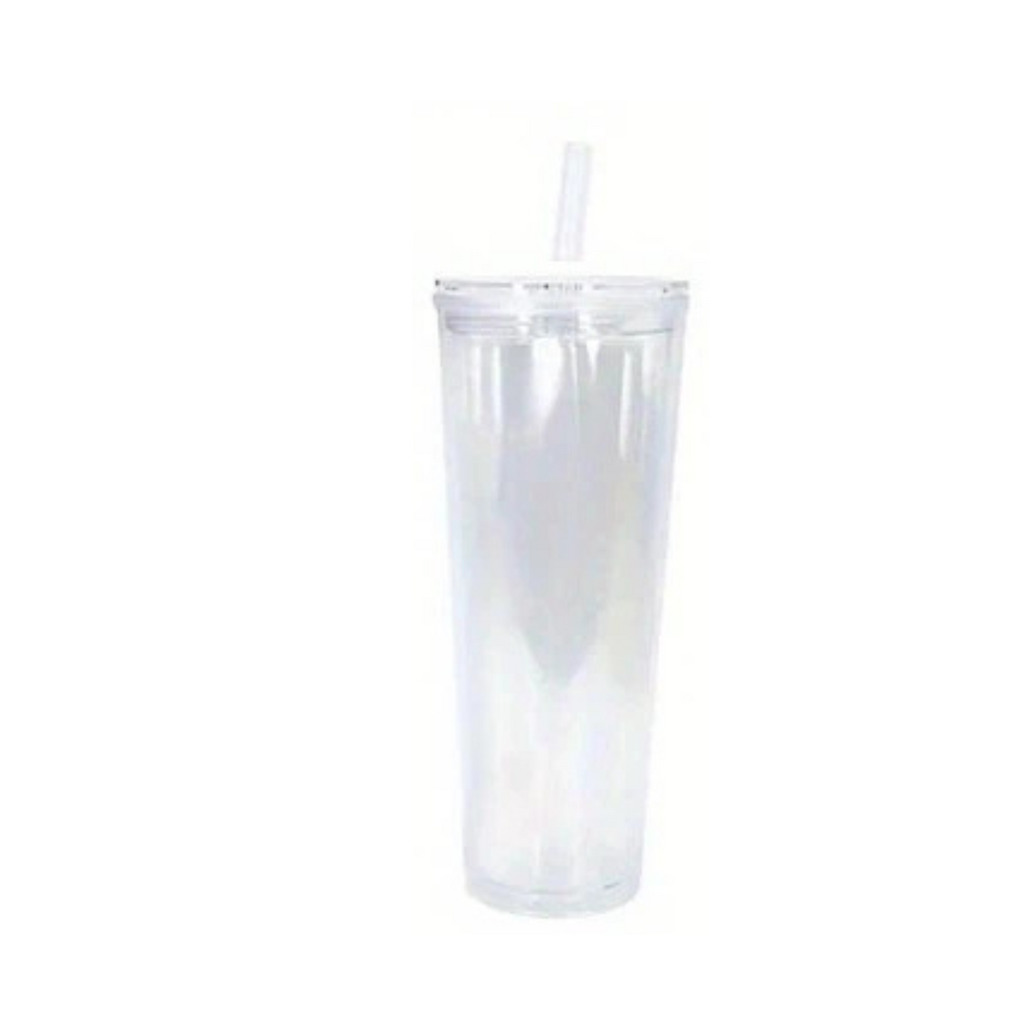 24oz Double Acrylic Clear Snow Globe Cup