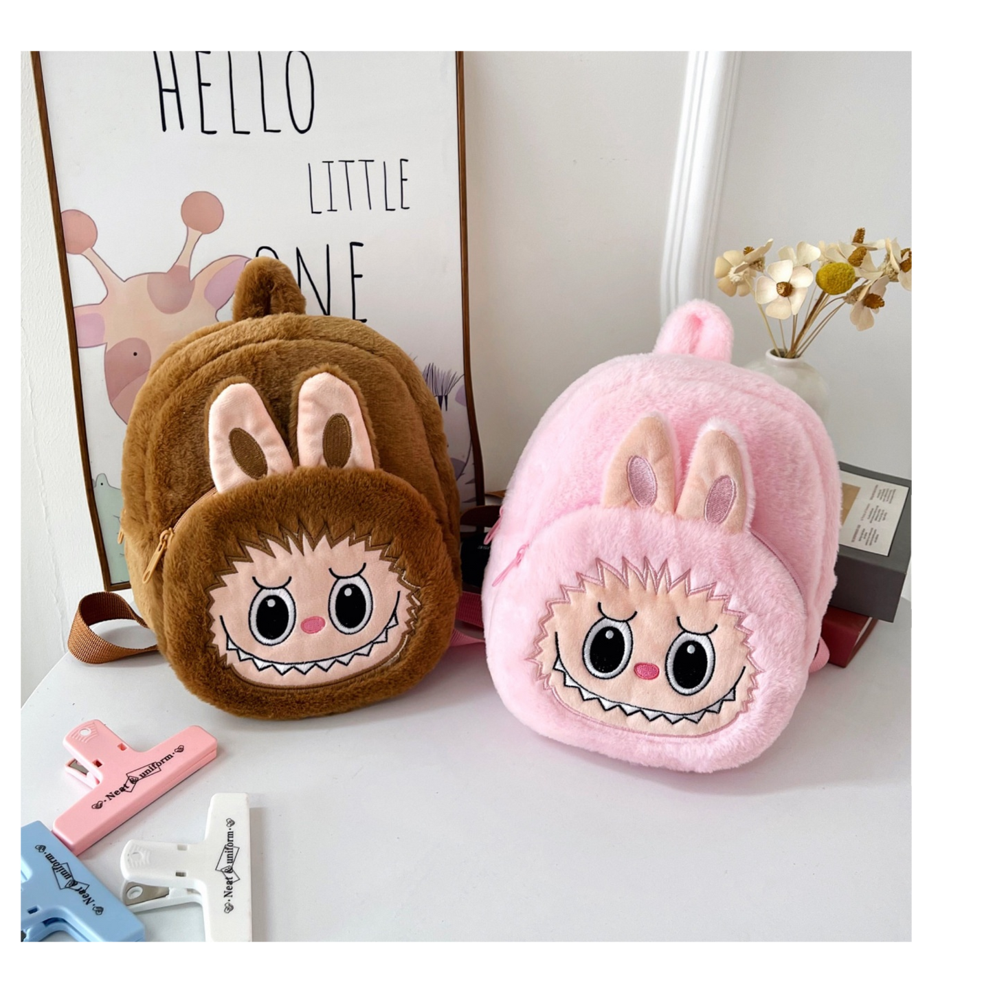 Labubu Plush Backpack for Kids