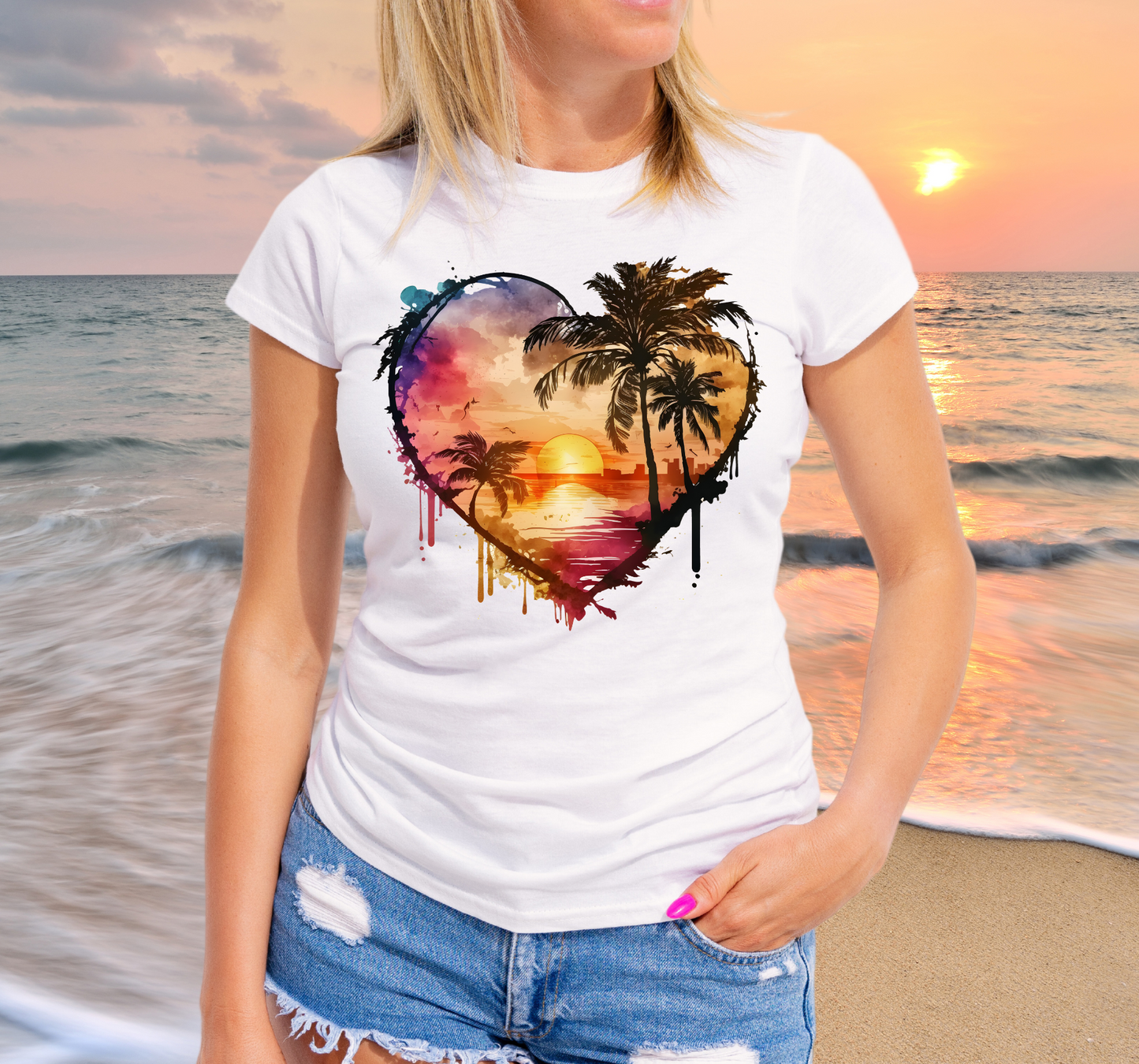 SUNSET HEART DESIGN TWO