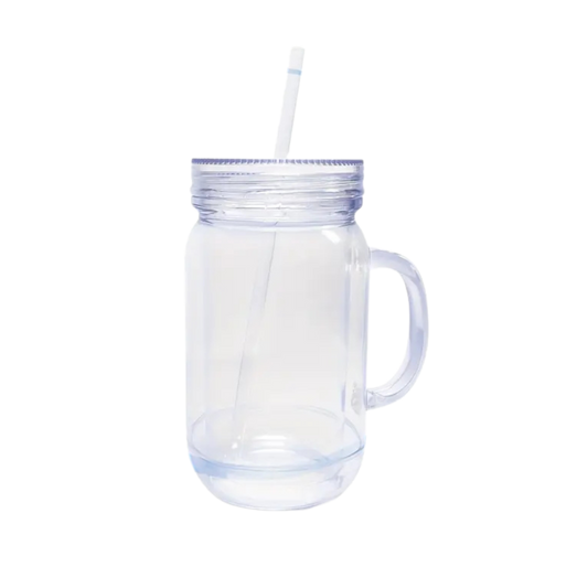 20oz Acrylic Mason Jar Snow Globe Cup
