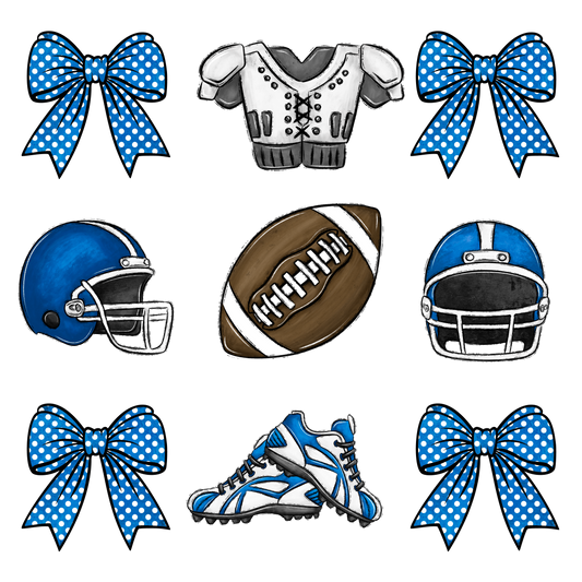 FOOTBALL BLUE BOW