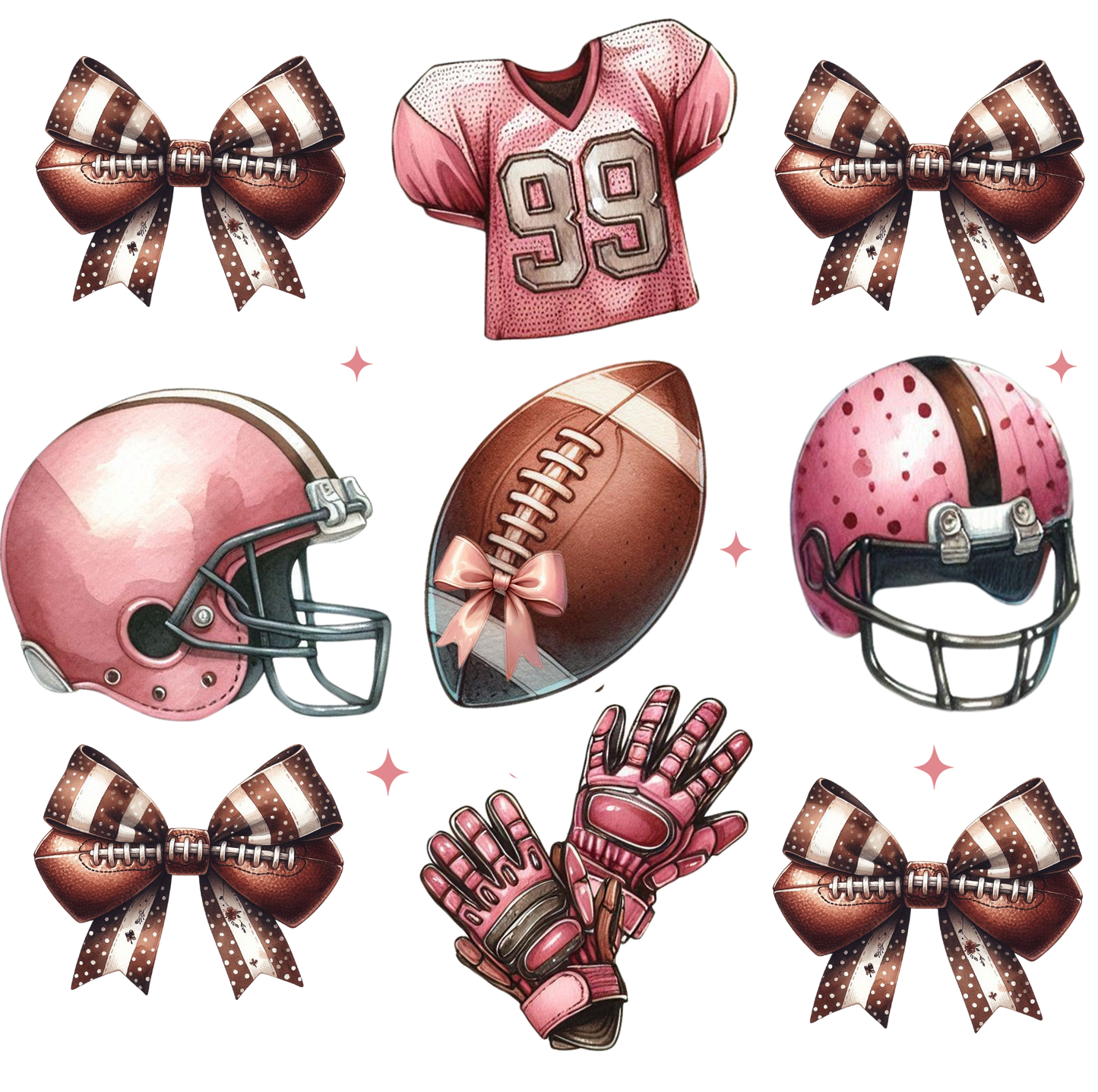 FOOTBALL PINK BOW