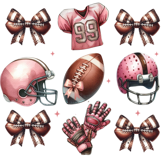 FOOTBALL PINK BOW