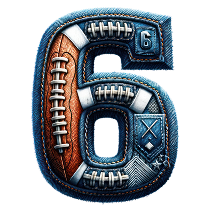 FOOTBALL DENIM LETTERS