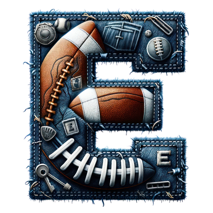 FOOTBALL DENIM LETTERS