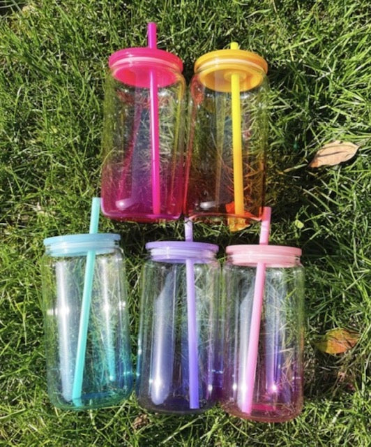 16oz Ombre Glass Cup for Sublimation and UV Wraps