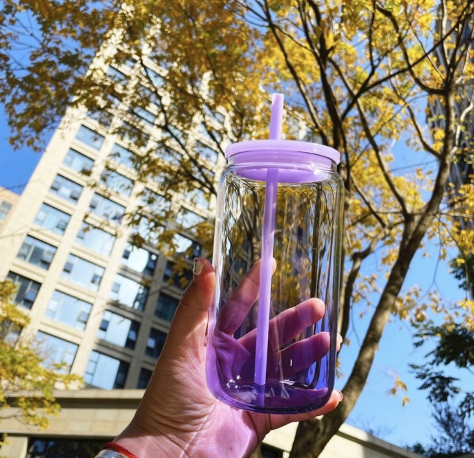 16oz Ombre Glass Cup for Sublimation and UV Wraps