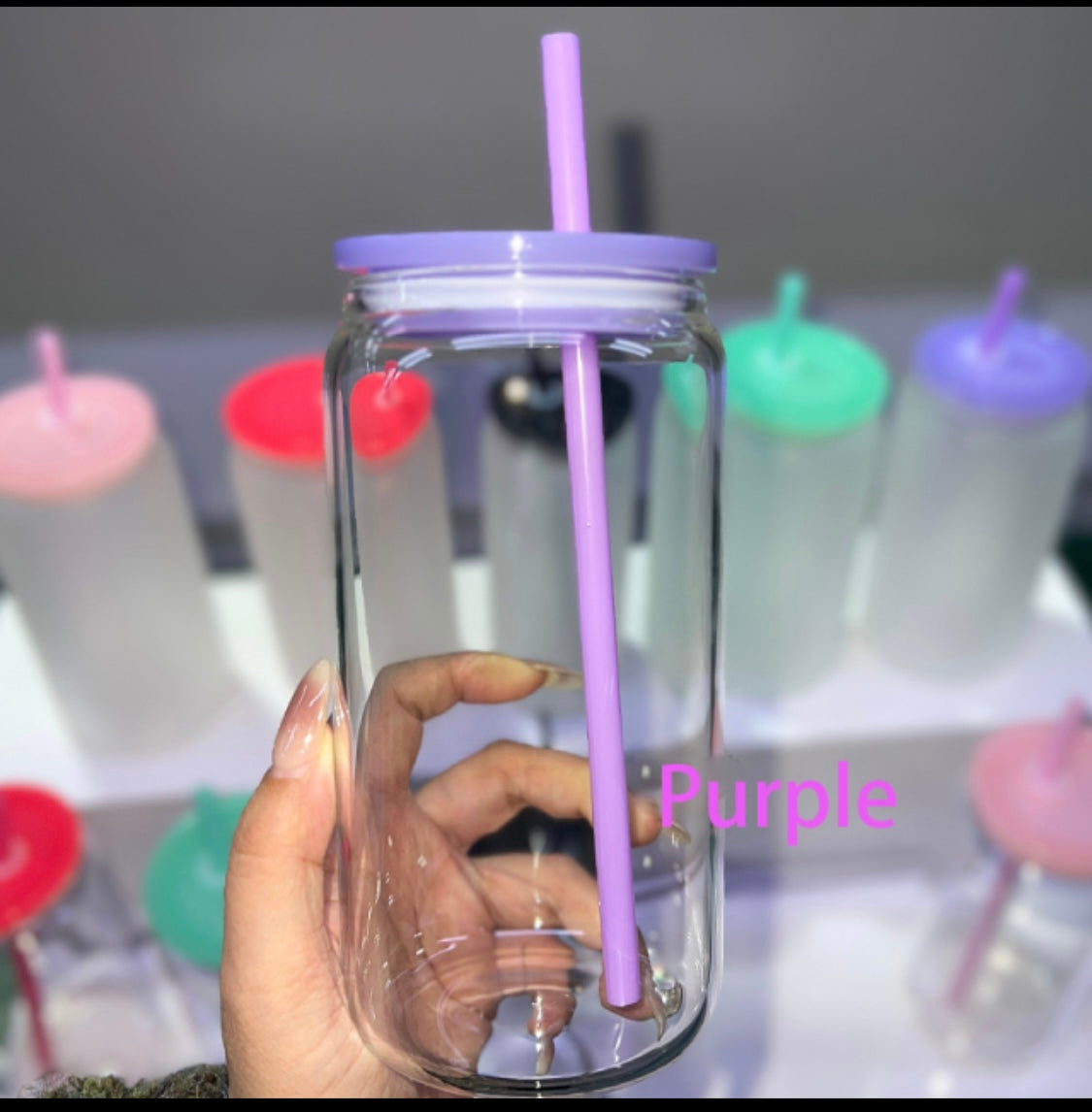 16oz Clear Glass Cup for Sublimation and UV Wraps