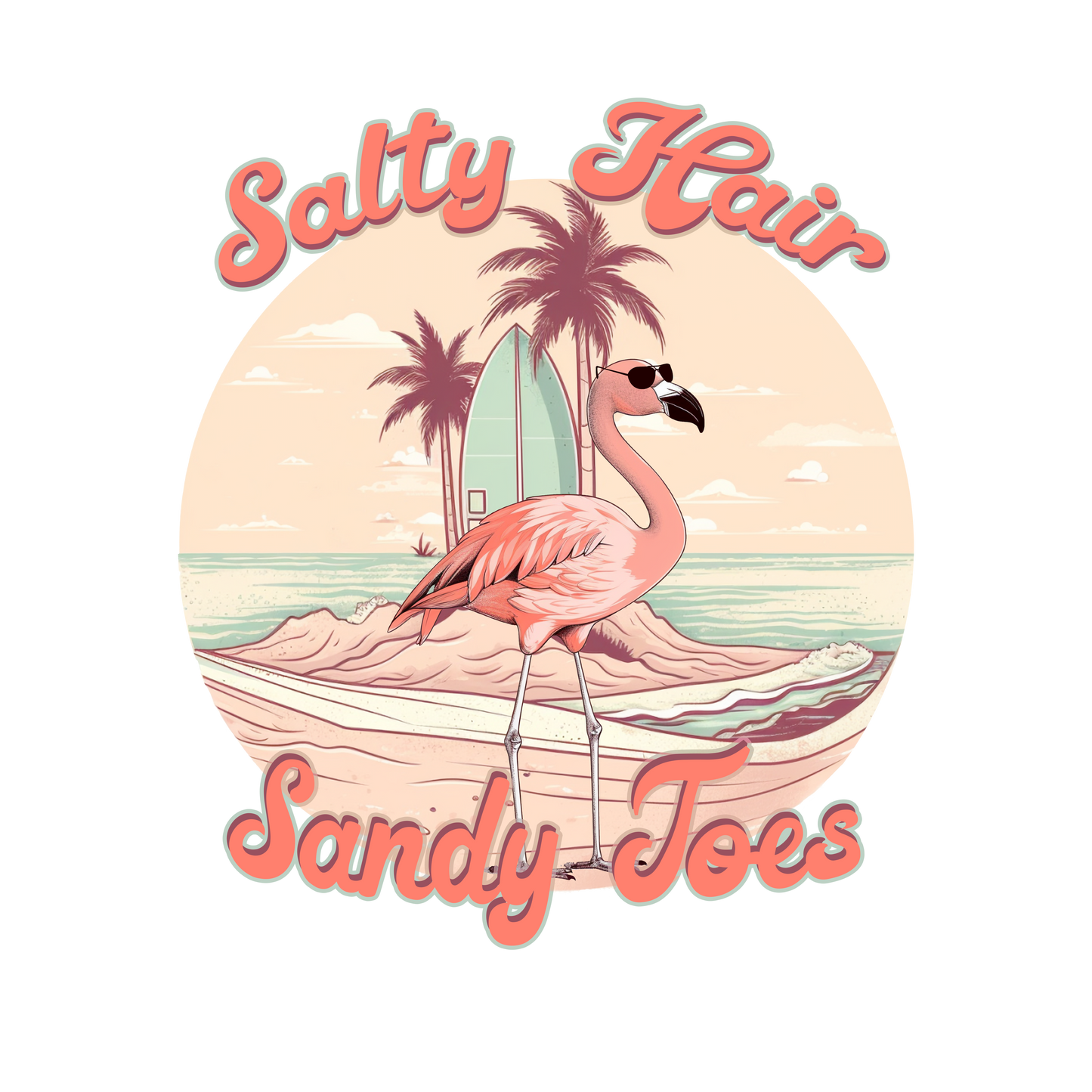 SALTY HAIR SANDY TOES FLAMINGO