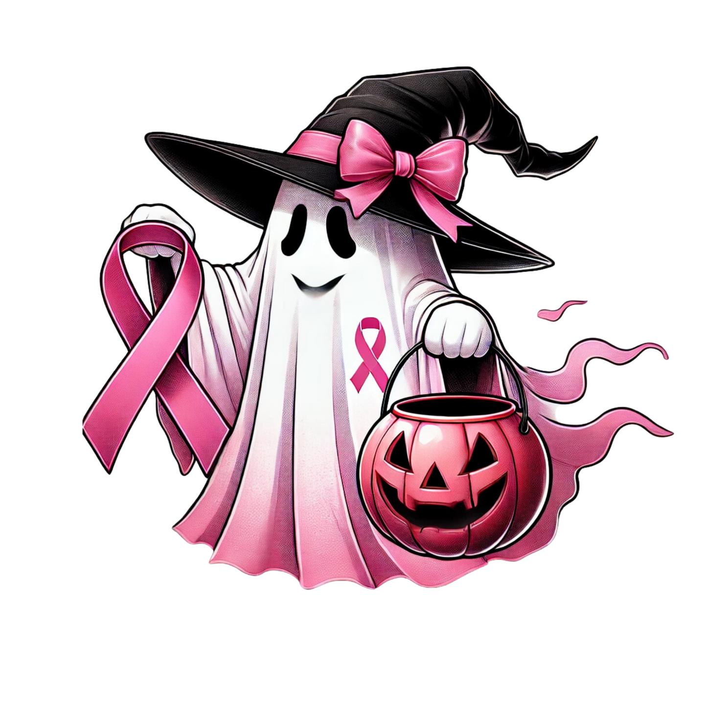 BREAST CANCER CUTE GHOST