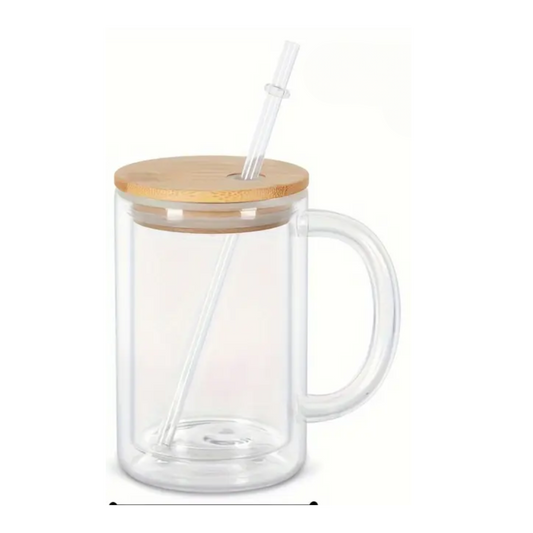 16 Oz Glass Snow Globe Tumbler Mug