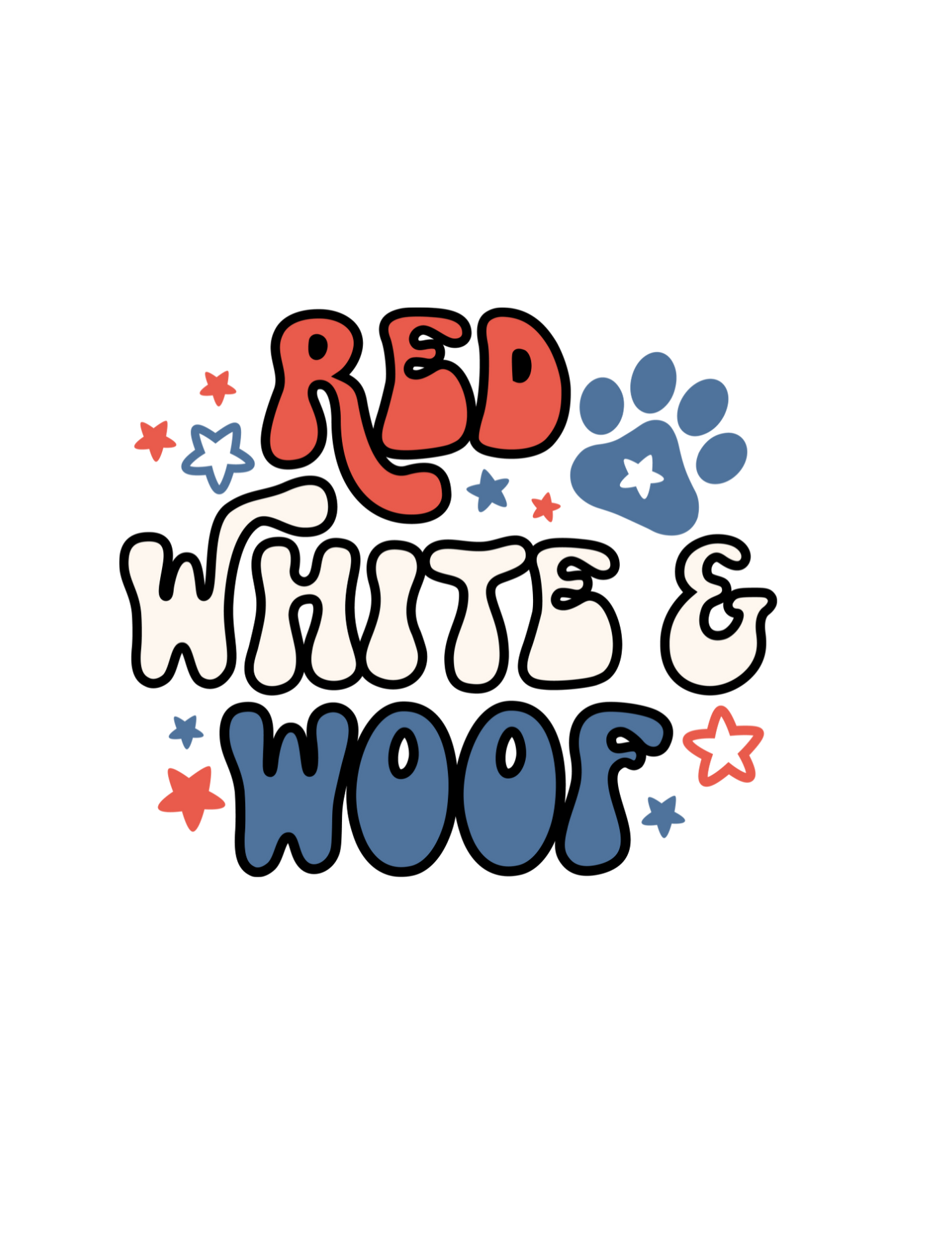 RED, WHITE AND WOOF