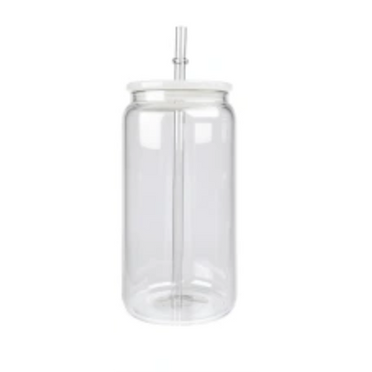 16oz Clear Glass Cup for Sublimation and UV Wraps